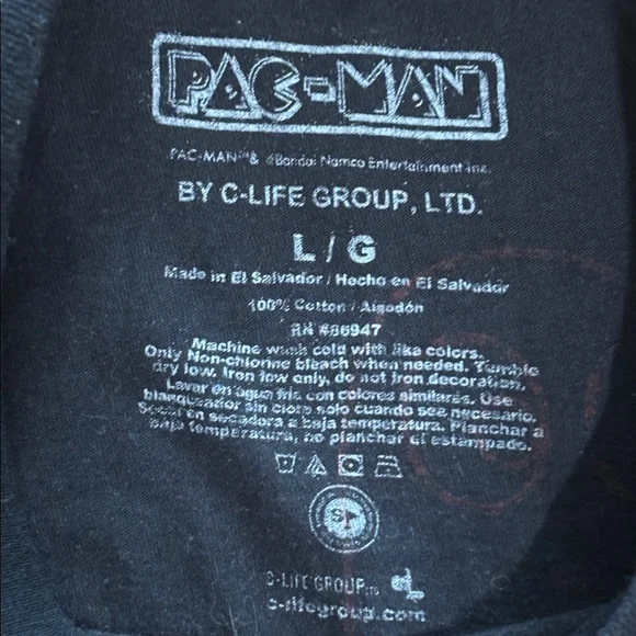 Vintage Pac-Man Neon Graphic T-Shirt — Size L - Picture 5 of 7